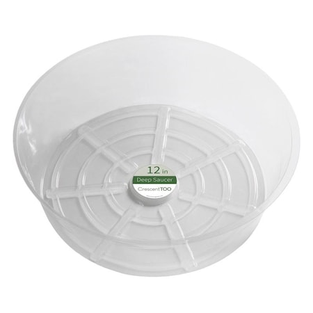 Crescent Garden Crescent Garden 3.7 in. H X 12 in. D Plastic Plant Saucer Clear BV120D00C